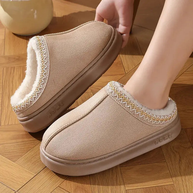 2025 New Fashion Fluffy Platform Slippers TrendShify